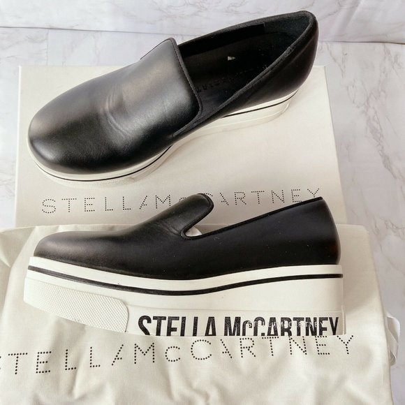 Stella McCartney Binx Logo Platform Slip On SneakerBlack EU 38 US 8 $525 - Picture 2 of 7